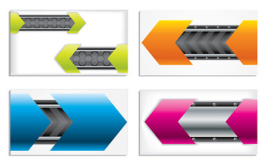 Image showing Colorful technology business card set 