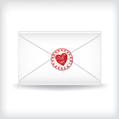 Image showing Stamp sealed love letter 