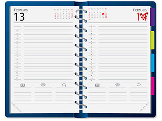 Image showing Notebook design with calendar 