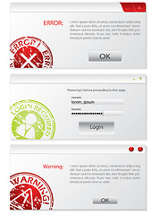 Image showing System alert window designs