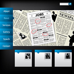 Image showing News website template design