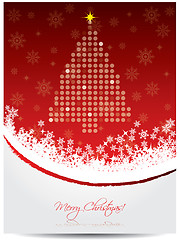 Image showing Red christmas greeting card