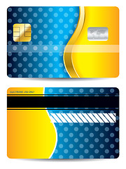 Image showing Cool blue and orange credit card 