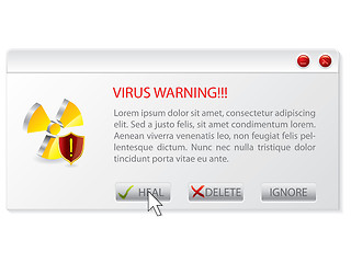 Image showing Virus warning window 