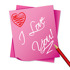 Image showing Sticky note with message 