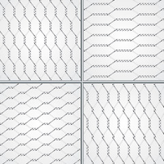 Image showing Various wire fence design set