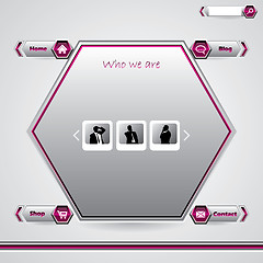 Image showing Hexagon website template