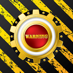 Image showing Industrial warning button design 