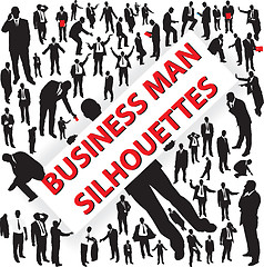 Image showing Business man silhouettes