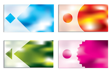 Image showing Abstract business cards with vivid colors