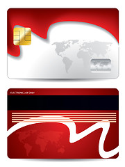 Image showing Waving world credit card design 