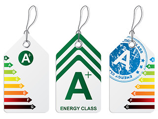 Image showing Label set with energy class charts