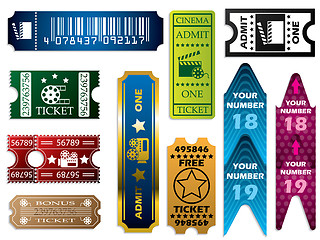 Image showing Vector ticket set 