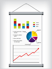 Image showing Roll up display with financial elements 