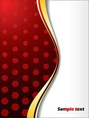 Image showing Red background with hexagons