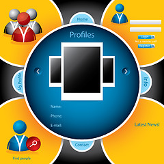 Image showing Web template for social networking