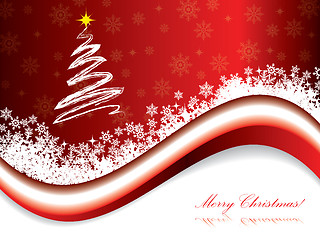 Image showing Red christmas holiday greeting card