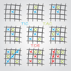 Image showing Playing tic tac toe 