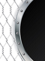 Image showing Black dots and metallic wire design