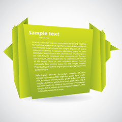 Image showing Green origami background