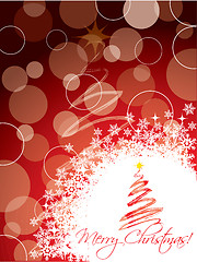 Image showing Red christmas greeting card design