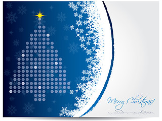 Image showing Christmas card design in blue color