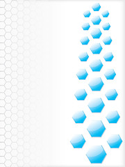 Image showing Blue hexagon background
