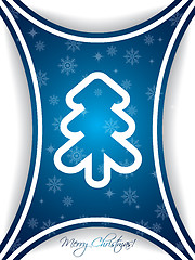 Image showing Blue christmas greeting card design