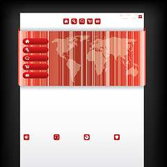 Image showing Website template with striped map design