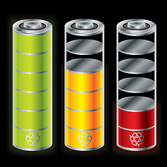 Image showing Battery icon set