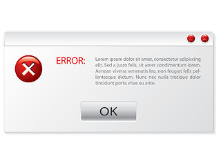 Image showing Customizable error window 