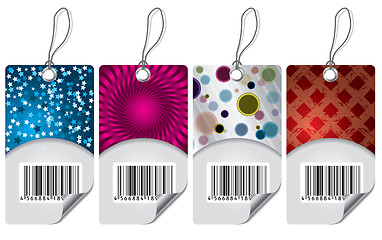 Image showing Various labels with bar-code