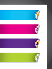 Image showing Advertising color sticker label set