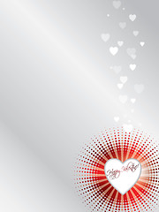 Image showing Halftoned valentine card 