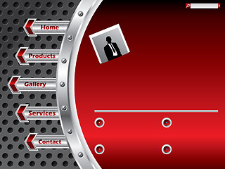 Image showing Technology website template design