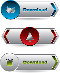 Image showing Christmas button set