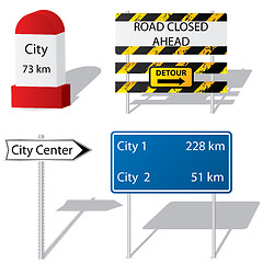 Image showing Road sign types