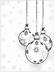Image showing Hand-drawn christmas decorations