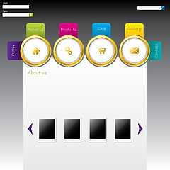 Image showing Website design with labeled rings