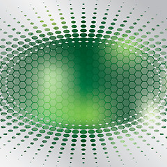 Image showing Abstract halftone and hexagon design