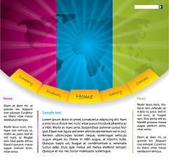 Image showing Website design with bursting map