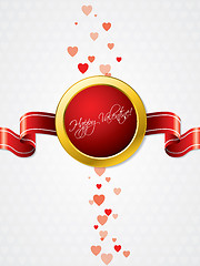 Image showing Ribbon valentine day greeting 