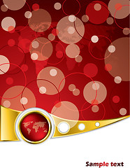 Image showing Abstract brochure design in red