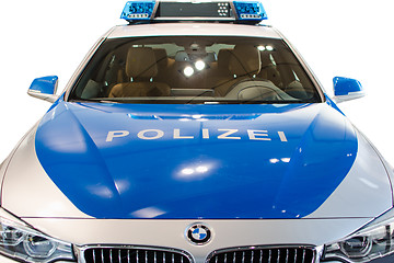 Image showing New modern model of German police duty patrol BMW car