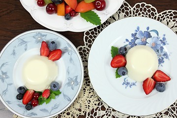 Image showing Panna cotta dessert