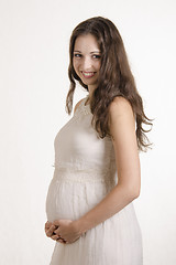 Image showing Portrait of pregnant girls in the Studio