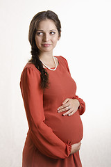 Image showing Portrait of pregnant girls in the Studio