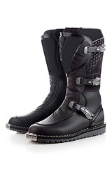 Image showing Biker boots for motocross isolated