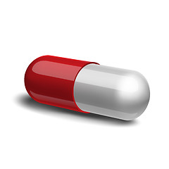 Image showing Red and white pill