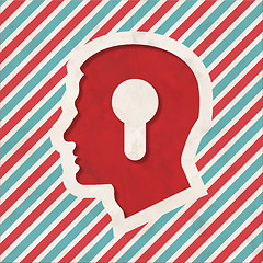 Image showing Psychological Concept on Retro Striped Background.